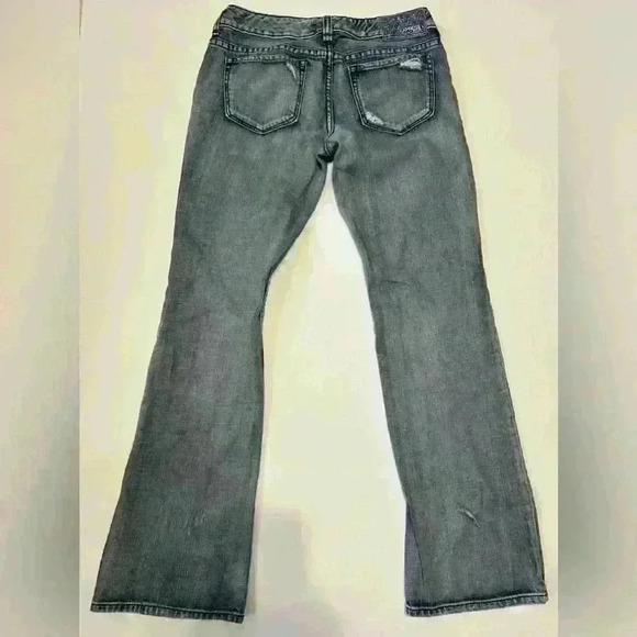 EXPRESS Studded Stella Bootcut Distressed Jeans - Picture 5 of 8